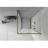 Mexen Rio cabine de douche carrée 80 x 80 cm, givrée, or - 860-080-080-50-30