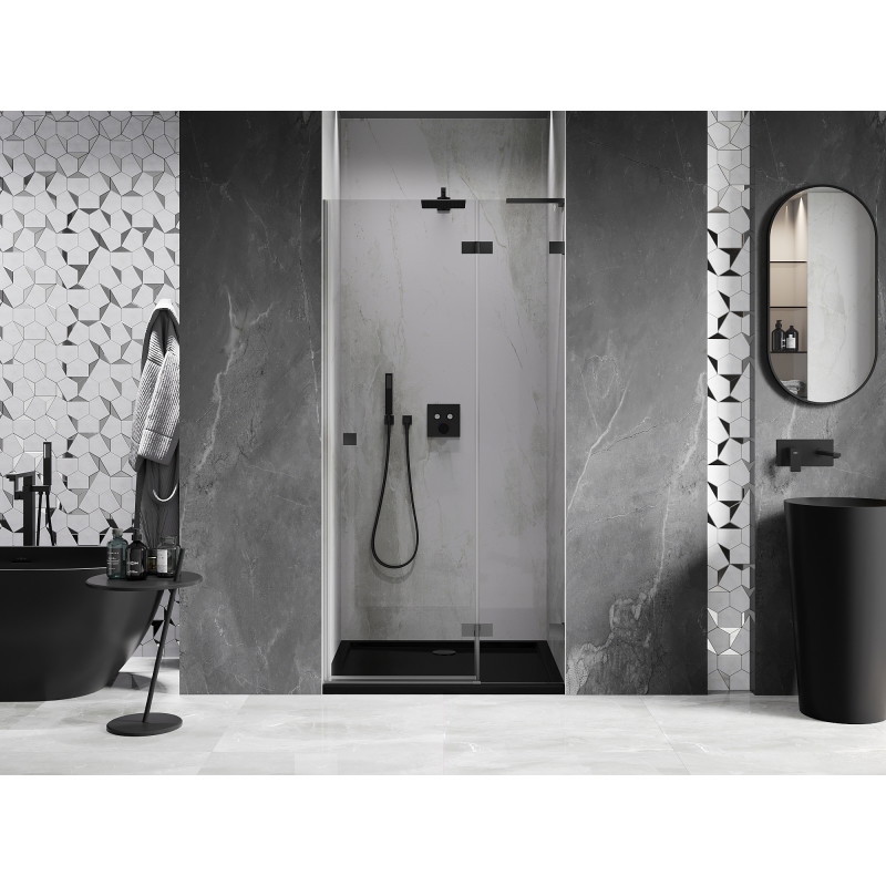 Mexen Lunar L porte de douche pivotante droite 105 cm, transparent, métal canon - 834L-105-000-95-00-P
