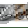Mexen Rio cabine de douche carrée 80 x 80 cm, bandes, noire - 860-080-080-70-20