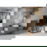 Mexen Rio cabine de douche carrée 80 x 80 cm, bandes, noire - 860-080-080-70-20