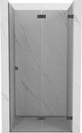 Mexen Lunar-F porte de douche pliante droite 75 cm, transparent, gris fusil brossé - 836-075-000-66-00-P