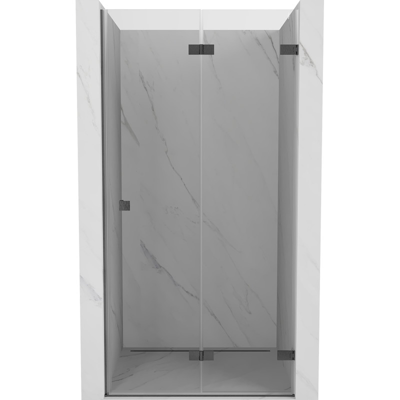 Mexen Lunar-F porte de douche pliante droite 80 cm, transparent, gris canon brossé - 836-080-000-66-00-P