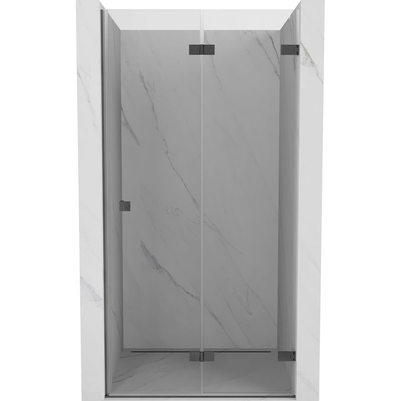 Mexen Lunar-F portes de douche pliantes à droite 85 cm, transparent, gun gray brossé - 836-085-000-66-00-P