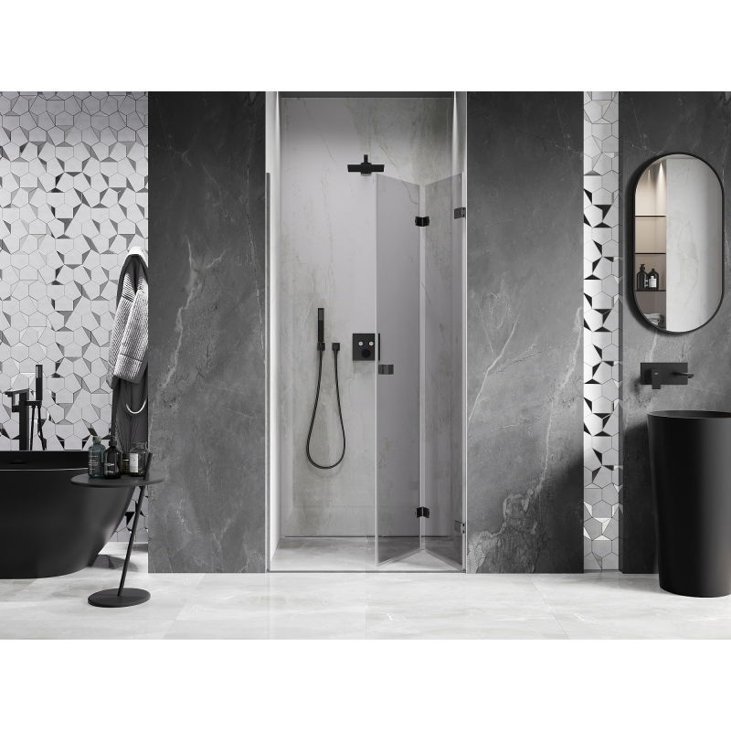 Mexen Lunar-F porte de douche pliable droite 85 cm, transparent, gris canon brossé - 836-085-000-66-00-P