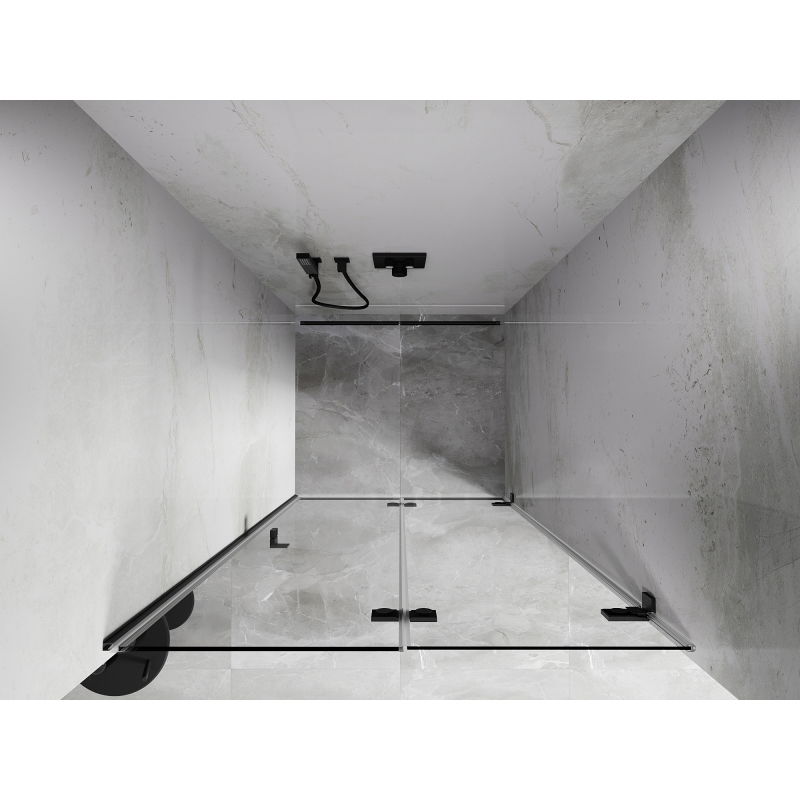 Mexen Lunar-F porte de douche pliante droite 100 cm, transparent, gris canon brossé - 836-100-000-66-00-P