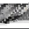 Mexen Lunar-F porte de douche pliante droite 70 cm, transparent, noir - 836-070-000-70-00-P