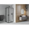 Mexen Rio cabine de douche carrée 90 x 90 cm, dépoli, noire - 860-090-090-70-30