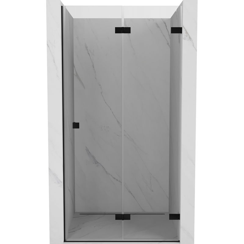 Mexen Lunar-F porte de douche pliante droite 85 cm, transparent, noir - 836-085-000-70-00-P