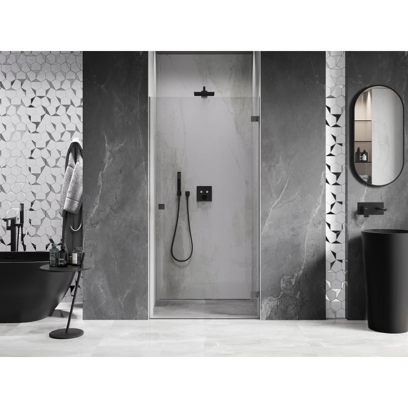 Mexen Lunar-B porte de douche pivotante droite 70 cm, transparent, gun metal - 832-070-000-95-00-P
