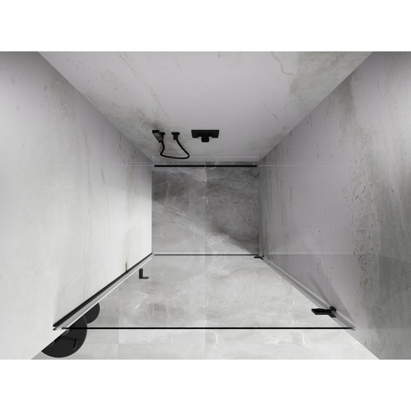 Mexen Lunar-B porte de douche pivotante droite 70 cm, transparent, gun metal - 832-070-000-95-00-P