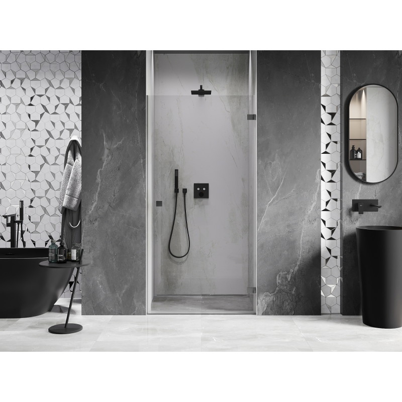 Mexen Lunar-B porte de douche pivotante droite 75 cm, transparent, métal canon - 832-075-000-95-00-P