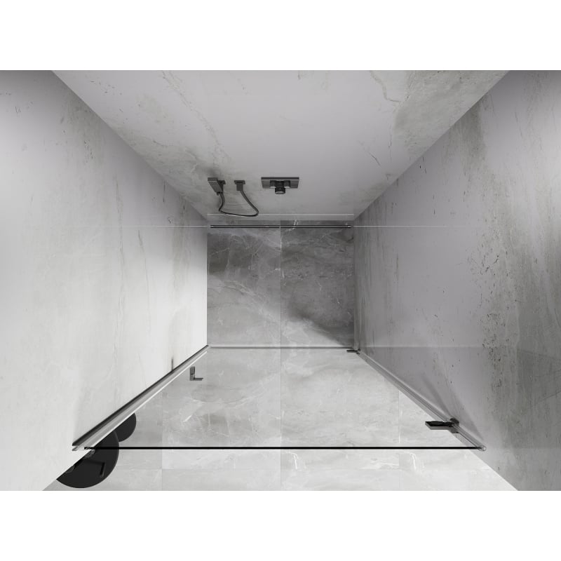 Mexen Lunar-B porte de douche battante droite 60 cm, transparent, nickel brossé - 832-060-000-97-00-P