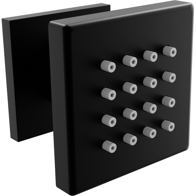 Mexen Cube buse latérale en applique, noire - 79360-70