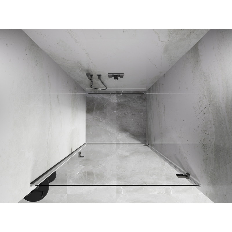 Mexen Lunar-B porte de douche pivotante droite 85 cm, transparent, nickel brossé - 832-085-000-97-00-P