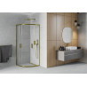 Mexen Rio cabine de douche semi-circulaire 80 x 80 cm, transparent, or - 863-080-080-50-00