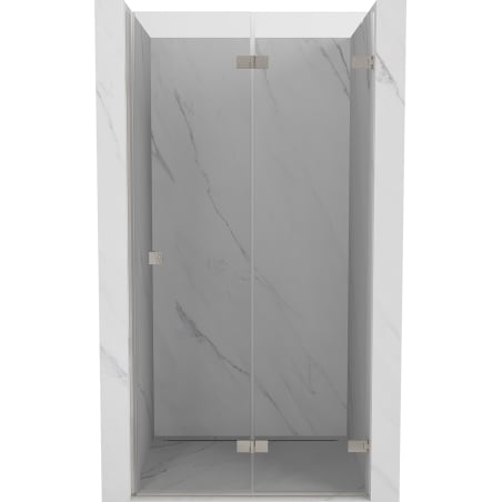 Mexen Lunar-F porte de douche pliantes droites 60 cm, transparentes, nickel brossé - 836-060-000-97-00-P