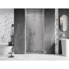 Mexen Lunar-F porte de douche pliantes droites 60 cm, transparentes, nickel brossé - 836-060-000-97-00-P