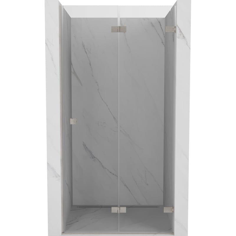 Mexen Lunar-F porte de douche pliantes droites 65 cm, transparentes, nickel brossé - 836-065-000-97-00-P