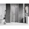 Mexen Lunar-F porte de douche pliantes droites 65 cm, transparentes, nickel brossé - 836-065-000-97-00-P
