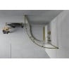 Mexen Rio cabine de douche semi-circulaire 80 x 80 cm, bandes blanches, or - 863-080-080-50-20