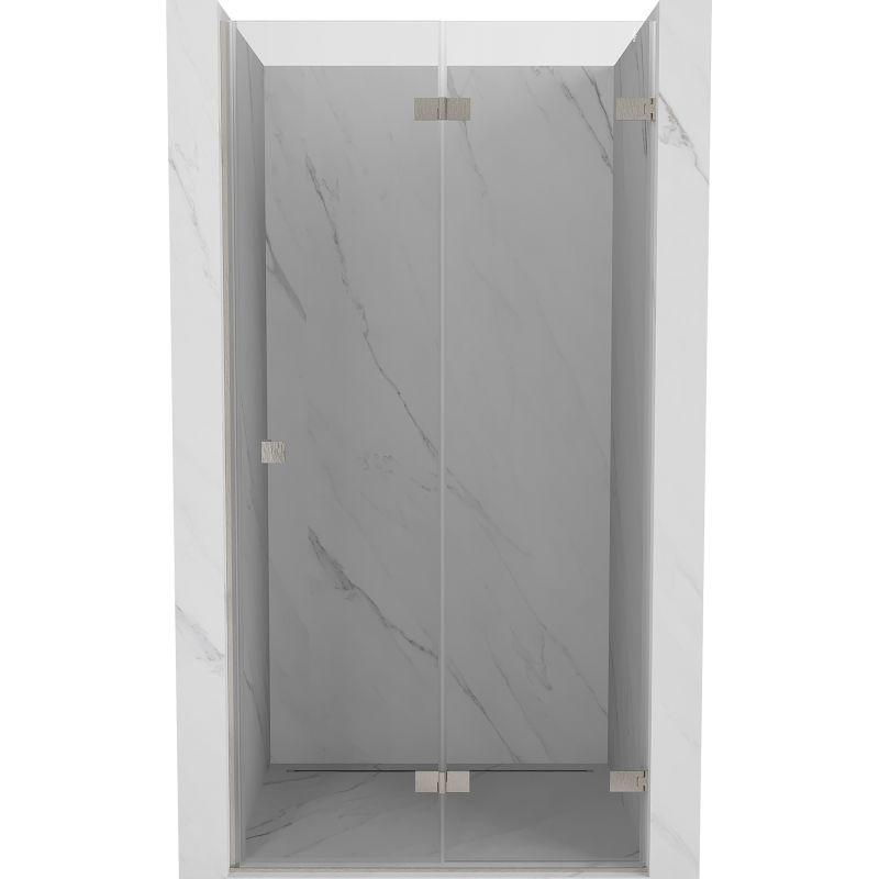Mexen Lunar-F porte de douche pliantes droite 100 cm, transparent, nickel brossé - 836-100-000-97-00-P