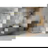 Mexen Rio cabine de douche semi-circulaire 70 x 70 cm, verre dépoli, doré - 863-070-070-50-30