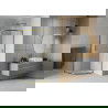 Mexen Rio cabine de douche semi-circulaire 70 x 70 cm, verre dépoli, doré - 863-070-070-50-30