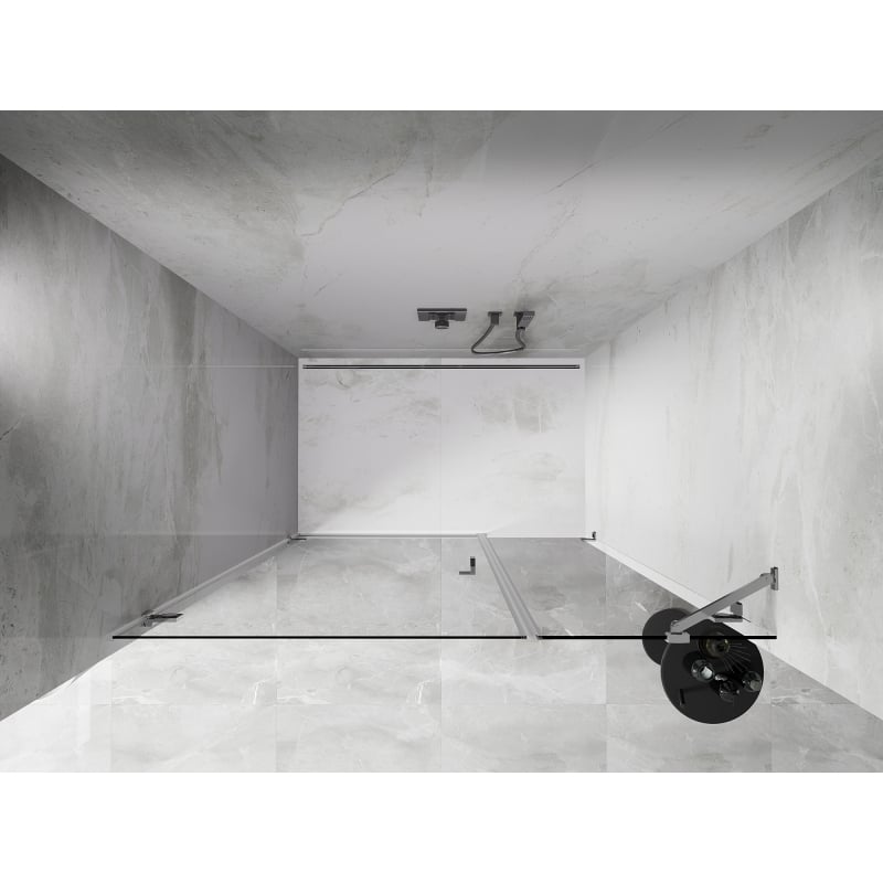 Mexen Lunar-B porte de douche pivotante gauche 120 cm, transparent, chrome - 832S-120-050-01-00-L