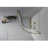 Mexen Rio cabine de douche semi-circulaire 80 x 80 cm, givre, or - 863-080-080-50-30