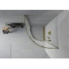 Mexen Rio cabine de douche semi-circulaire 80 x 80 cm, givrée, or - 863-080-080-50-30