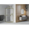 Mexen Rio cabine de douche semi-circulaire 90 x 90 cm, dépoli, or - 863-090-090-50-30