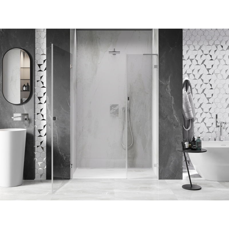 Mexen Lunar-B L porte de douche pivotante gauche 130 cm, transparent, chrome - 832SL-130-050-01-00-L