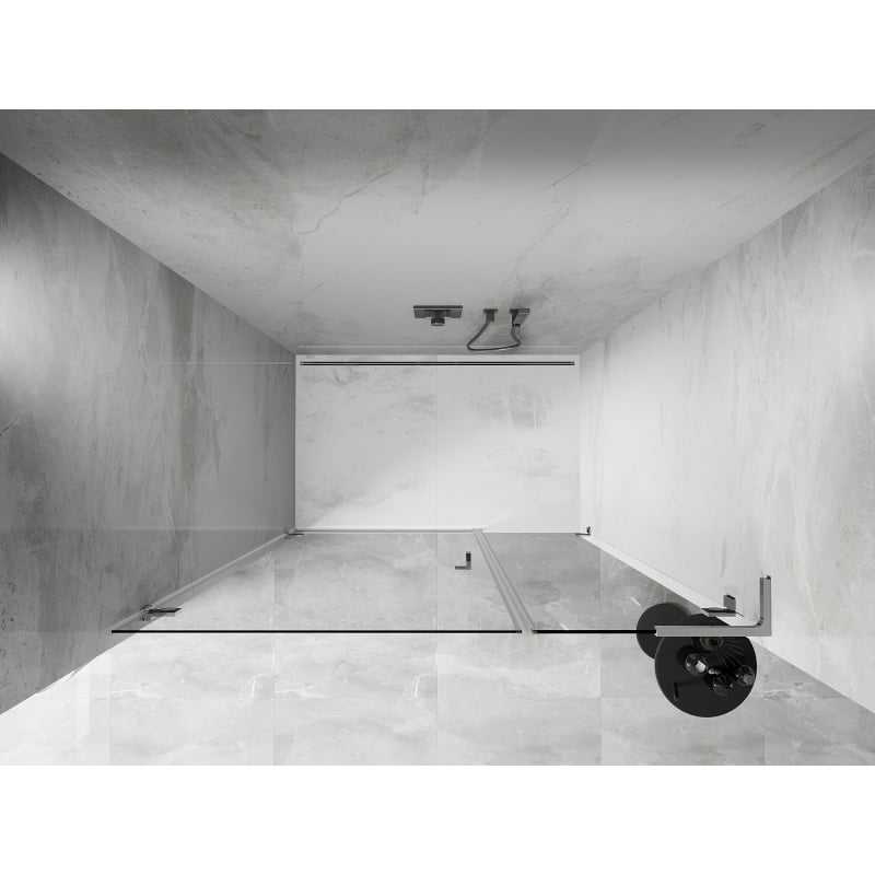Mexen Lunar-B L porte de douche pivotante gauche 140 cm, transparent, chrome - 832SL-140-050-01-00-L