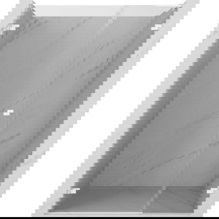 Mexen Lunar-B L porte de douche battante gauche 110 cm, transparent, blanc - 832SL-110-050-20-00-L