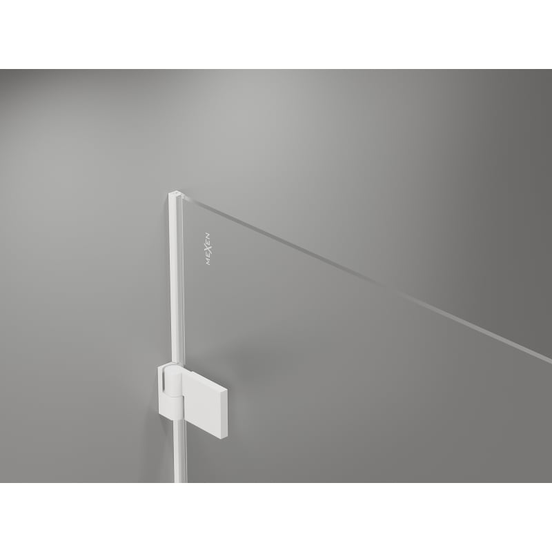 Mexen Lunar-B L porte de douche pivotante gauche 120 cm, transparent, blanc - 832SL-120-050-20-00-L