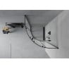 Mexen Rio cabine de douche semi-circulaire 80 x 80 cm, givre, noir - 863-080-080-70-30