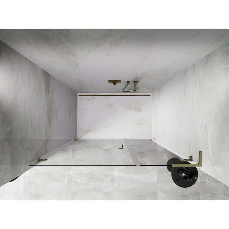 Mexen Lunar-B L porte de douche pivotante gauche 110 cm, transparent, doré - 832SL-110-050-50-00-L