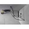 Mexen Rio cabine de douche semi-circulaire 90 x 90 cm, givré, noir - 863-090-090-70-30