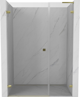 Mexen Lunar-B L porte de douche pivotante gauche 120 cm, transparent, dorée - 832SL-120-050-50-00-L
