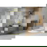 Cabine de douche Mexen Rio demi-ronde 70 x 70 cm, transparent, doré + receveur Rio, blanc - 863-070-070-50-00-4710