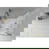 Cabine de douche Mexen Rio demi-ronde 70 x 70 cm, transparent, doré + receveur Rio, blanc - 863-070-070-50-00-4710