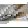 Cabine de douche Mexen Rio demi-ronde 70 x 70 cm, transparent, doré + receveur Rio, blanc - 863-070-070-50-00-4710