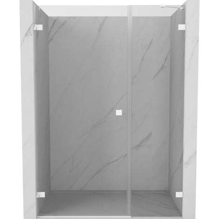 Mexen Lunar-B porte de douche battante gauche 140 cm, transparent, blanc - 832S-140-050-20-00-L