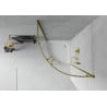 Mexen Rio cabine de douche semi-circulaire 80 x 80 cm, transparent, doré + receveur Rio, blanc - 863-080-080-50-00-4710