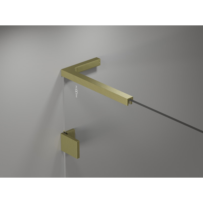 Mexen Lunar-B L porte de douche battante gauche 135 cm, transparent, or brossé - 832SL-135-050-55-00-L
