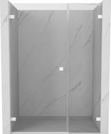 Mexen Lunar-B portes de douche pivotantes gauche 150 cm, transparent, blanc - 832S-150-050-20-00-L