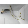 Mexen Rio cabine de douche semi-circulaire 90 x 90 cm, transparent, or + receveur, blanc - 863-090-090-50-00-4710
