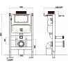 Mexen Tex Air XS-U bâti-support encastré pneumatique pour WC - 61850A