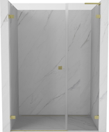 Mexen Lunar-B L porte de douche pivotante gauche 140 cm, transparent, doré brossé - 832SL-140-050-55-00-L