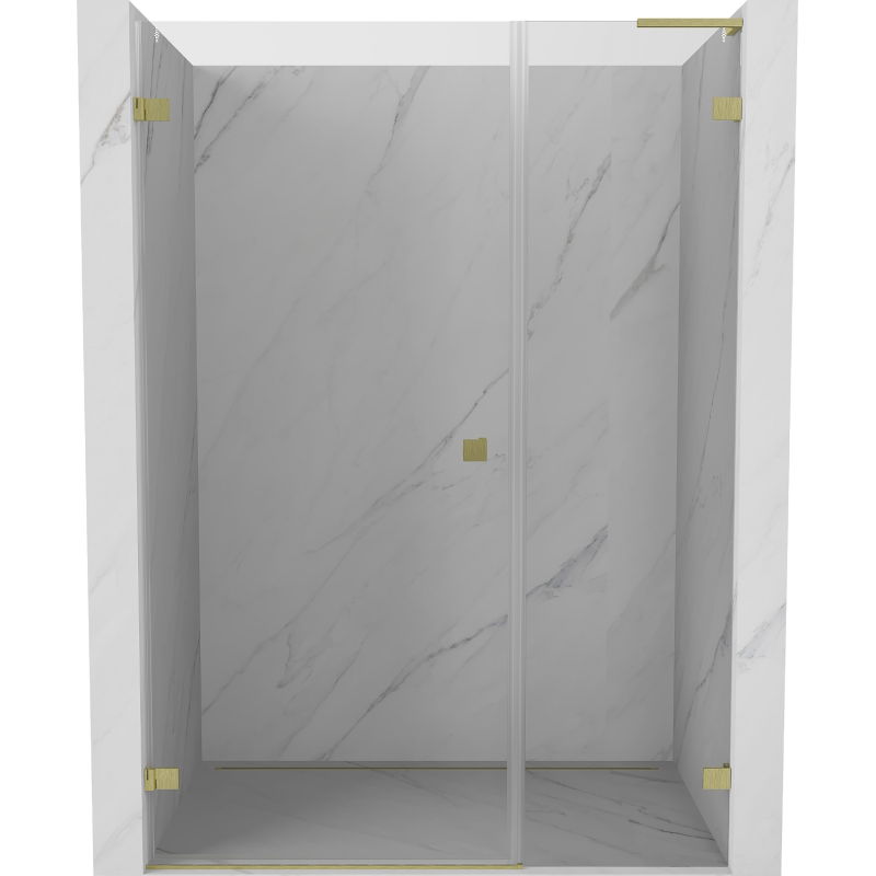 Mexen Lunar-B L porte de douche battante gauche 145 cm, transparent, or brossé - 832SL-145-050-55-00-L
